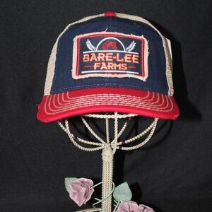 Bare-Lee Farms Patch Baseball Cap Hat Adjustable Strapback Mesh NWT